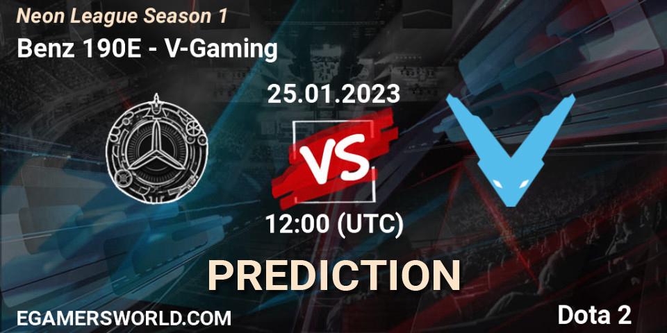 Pronóstico Benz 190E - V-Gaming. 25.01.23, Dota 2, Neon League Season 1