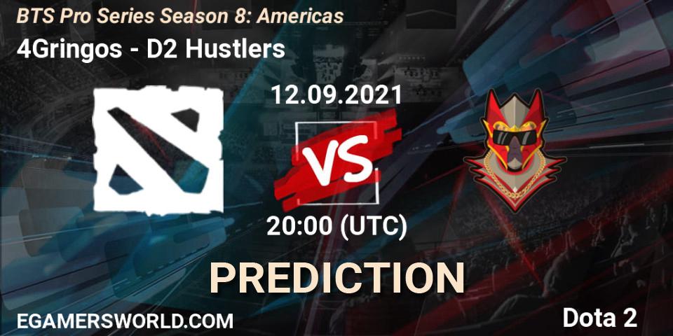 Pronóstico 4Gringos - D2 Hustlers. 12.09.2021 at 20:29, Dota 2, BTS Pro Series Season 8: Americas