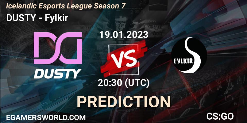 Pronóstico DUSTY - Fylkir. 19.01.2023 at 20:30, Counter-Strike (CS2), Icelandic Esports League Season 7