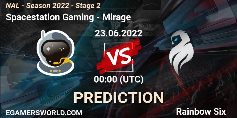 Pronóstico Spacestation Gaming - Mirage. 23.06.2022 at 00:00, Rainbow Six, NAL - Season 2022 - Stage 2