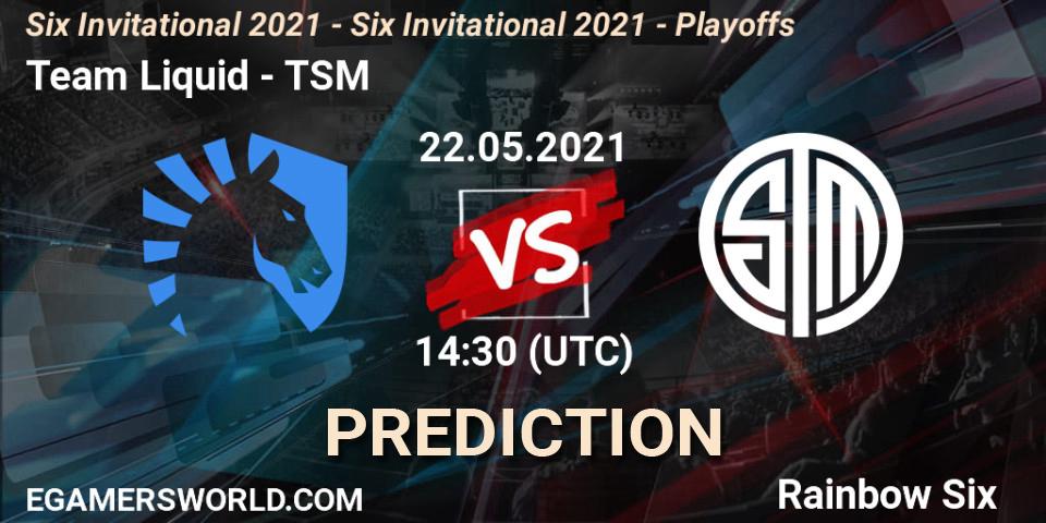 Pronóstico Team Liquid - TSM. 22.05.2021 at 14:30, Rainbow Six, Six Invitational 2021 - Six Invitational 2021 - Playoffs