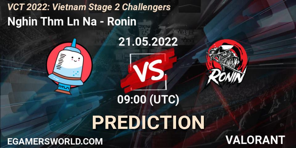 Pronóstico Nghiện Thêm Lần Nữa - Ronin. 21.05.2022 at 09:30, VALORANT, VCT 2022: Vietnam Stage 2 Challengers
