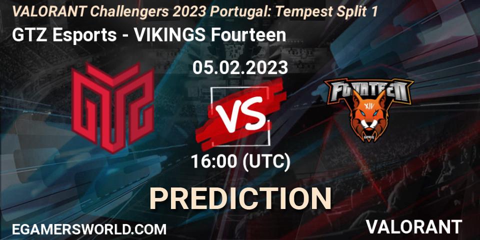 Pronóstico GTZ Esports - VIKINGS Fourteen. 05.02.23, VALORANT, VALORANT Challengers 2023 Portugal: Tempest Split 1