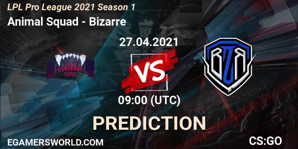 Pronóstico Animal Squad - Bizarre. 27.04.2021 at 09:00, Counter-Strike (CS2), LPL Pro League 2021 Season 1