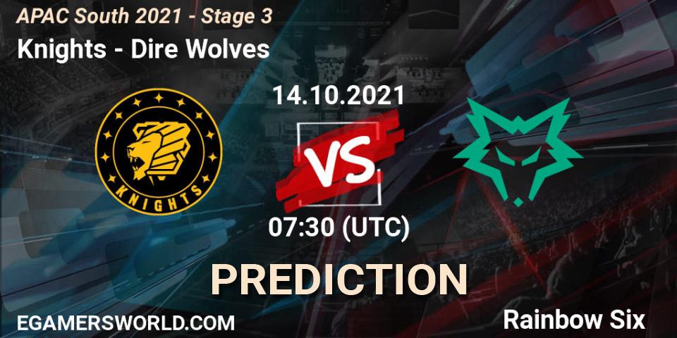 Pronóstico Knights - Dire Wolves. 15.10.2021 at 07:30, Rainbow Six, APAC South 2021 - Stage 3