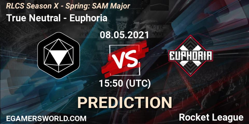 Pronóstico True Neutral - Euphoria. 08.05.2021 at 15:50, Rocket League, RLCS Season X - Spring: SAM Major