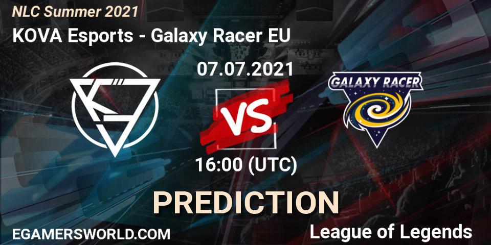 Pronóstico KOVA Esports - Galaxy Racer EU. 07.07.2021 at 16:00, LoL, NLC Summer 2021