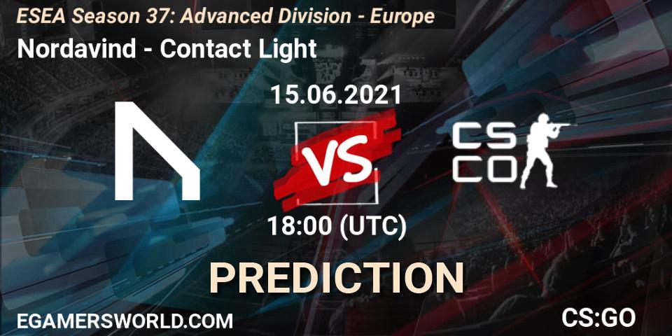 Pronóstico Nordavind - Contact Light. 15.06.21, CS2 (CS:GO), ESEA Season 37: Advanced Division - Europe