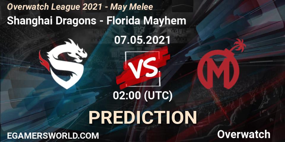 Pronóstico Shanghai Dragons - Florida Mayhem. 07.05.2021 at 02:00, Overwatch, Overwatch League 2021 - May Melee