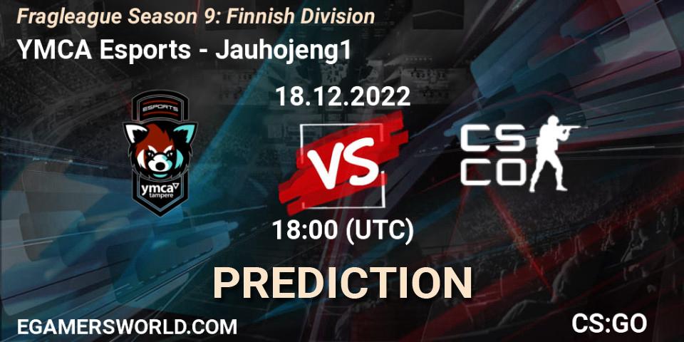 Pronóstico YMCA Esports - Jauhojeng1. 18.12.2022 at 18:00, Counter-Strike (CS2), Fragleague Season 9: Finnish Division
