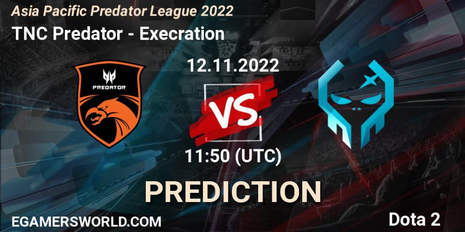 Pronóstico TNC Predator - Execration. 12.11.22, Dota 2, Asia Pacific Predator League 2022
