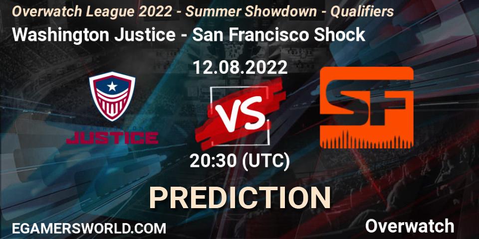 Pronóstico Washington Justice - San Francisco Shock. 12.08.2022 at 20:30, Overwatch, Overwatch League 2022 - Summer Showdown - Qualifiers