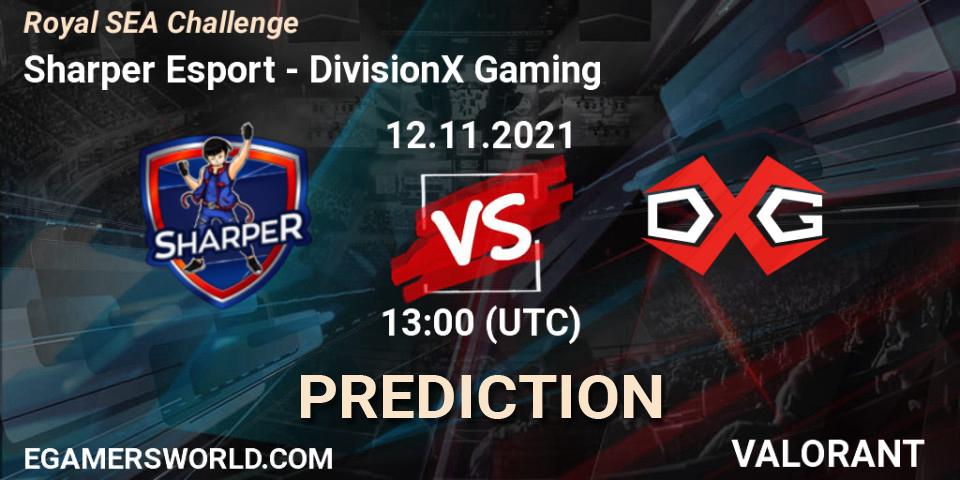 Pronóstico Sharper Esport - DivisionX Gaming. 12.11.2021 at 13:00, VALORANT, Royal SEA Challenge