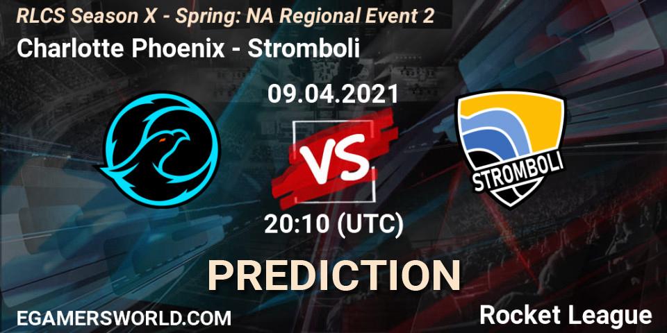 Pronóstico Charlotte Phoenix - Stromboli. 09.04.2021 at 20:10, Rocket League, RLCS Season X - Spring: NA Regional Event 2
