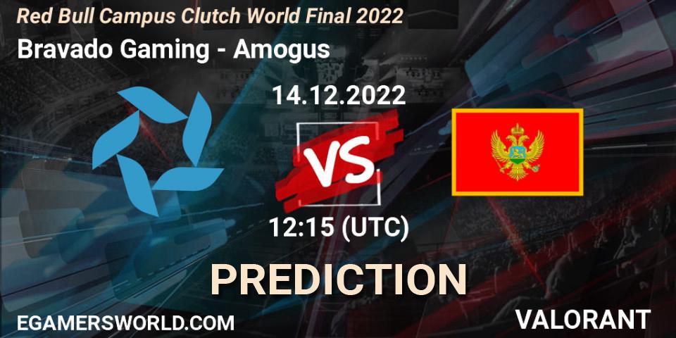 Pronóstico Bravado Gaming - Amogus. 14.12.2022 at 12:15, VALORANT, Red Bull Campus Clutch World Final 2022