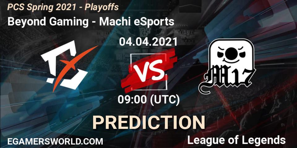 Pronóstico Beyond Gaming - Machi eSports. 04.04.2021 at 09:00, LoL, PCS Spring 2021 - Playoffs