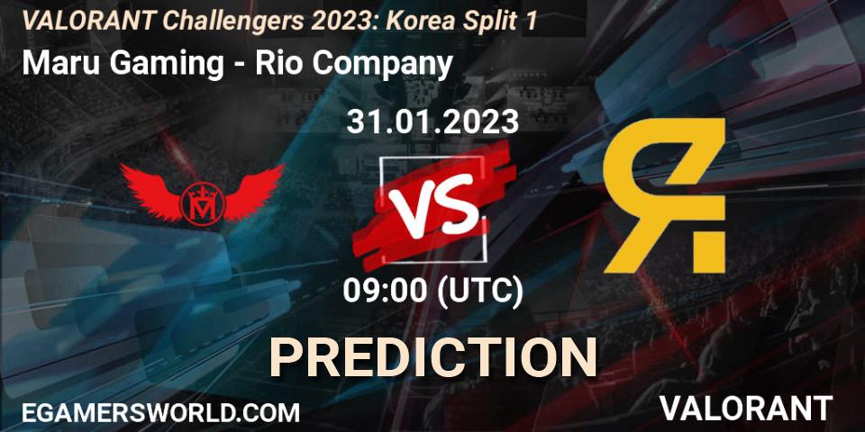 Pronóstico Maru Gaming - Rio Company. 31.01.23, VALORANT, VALORANT Challengers 2023: Korea Split 1