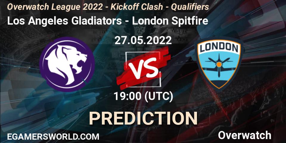 Pronóstico Los Angeles Gladiators - London Spitfire. 27.05.2022 at 19:00, Overwatch, Overwatch League 2022 - Kickoff Clash - Qualifiers