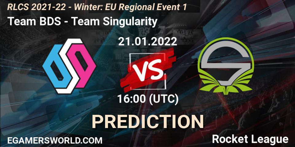 Pronóstico Team BDS - Team Singularity. 21.01.22, Rocket League, RLCS 2021-22 - Winter: EU Regional Event 1