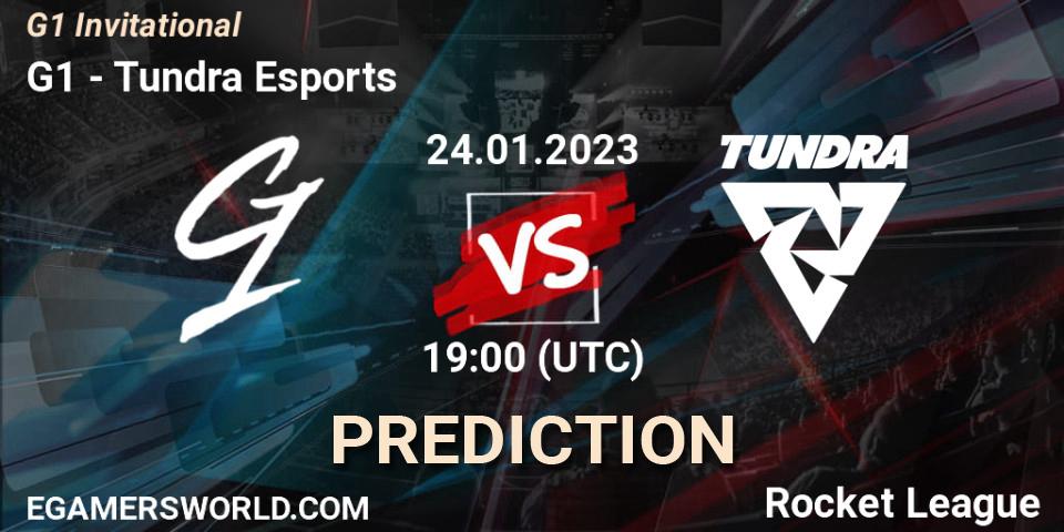 Pronóstico G1 - Tundra Esports. 24.01.2023 at 19:00, Rocket League, G1 Invitational
