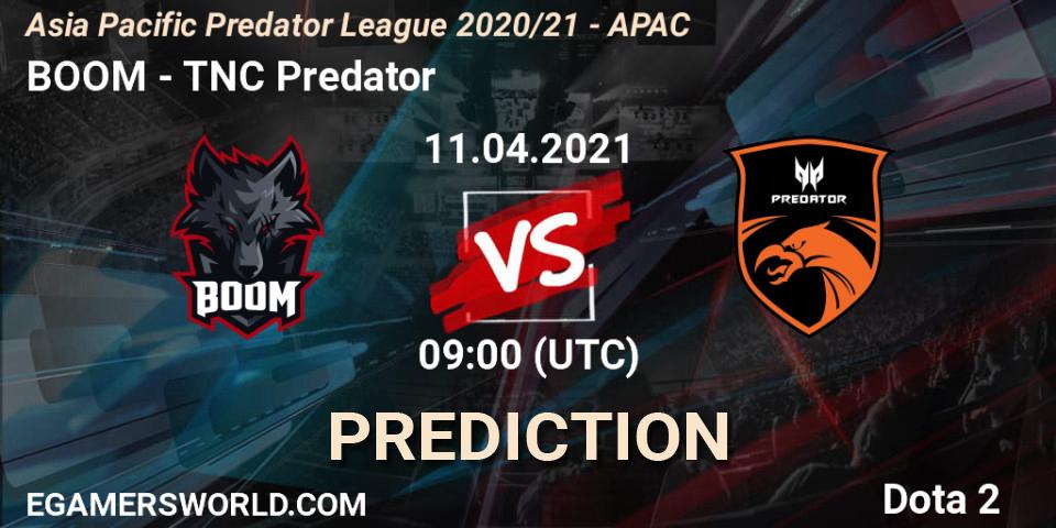 Pronóstico BOOM - TNC Predator. 11.04.2021 at 09:01, Dota 2, Asia Pacific Predator League 2020/21 - APAC
