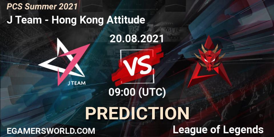 Pronóstico J Team - Hong Kong Attitude. 20.08.21, LoL, PCS Summer 2021