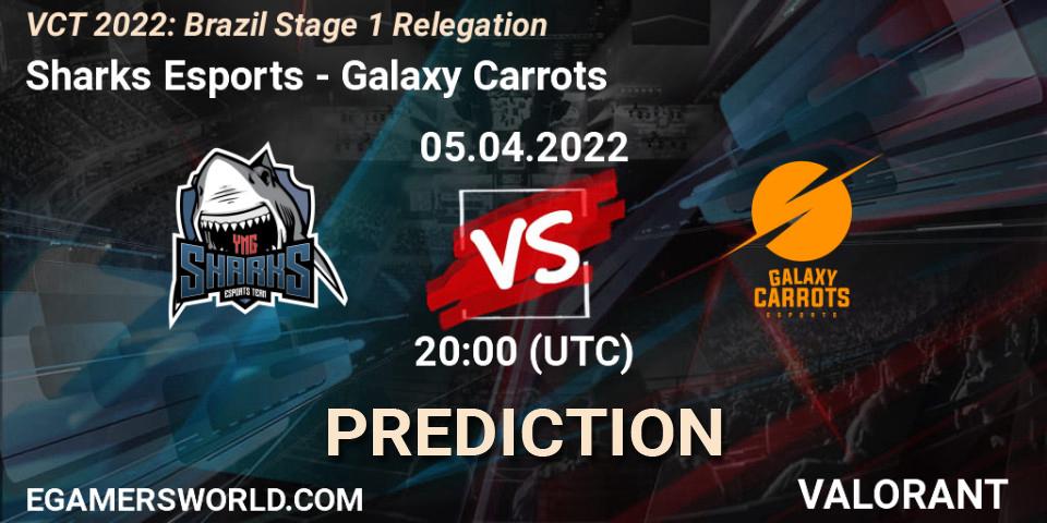 Pronóstico Sharks Esports - Galaxy Carrots. 05.04.2022 at 20:00, VALORANT, VCT 2022: Brazil Stage 1 Relegation