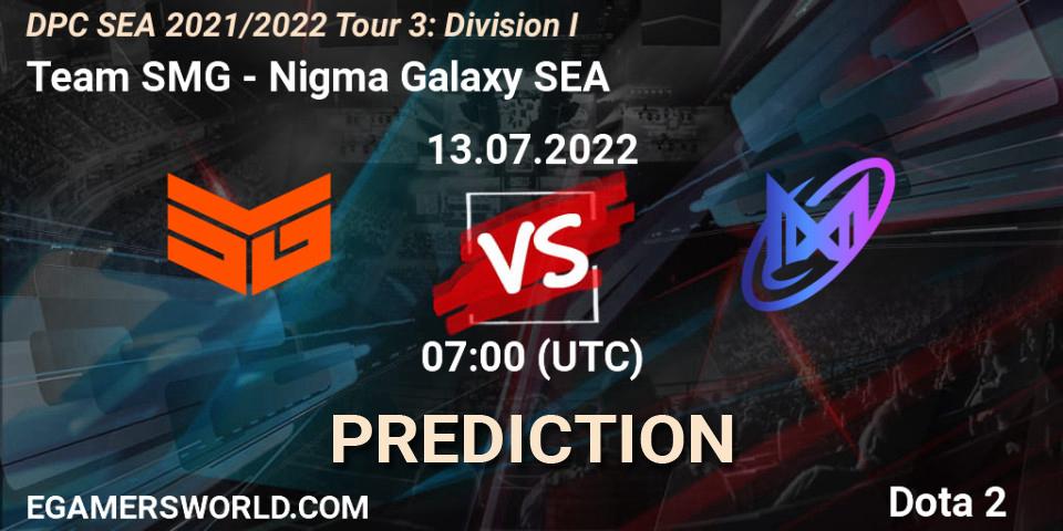 Pronóstico Team SMG - Nigma Galaxy SEA. 13.07.2022 at 07:20, Dota 2, DPC SEA 2021/2022 Tour 3: Division I