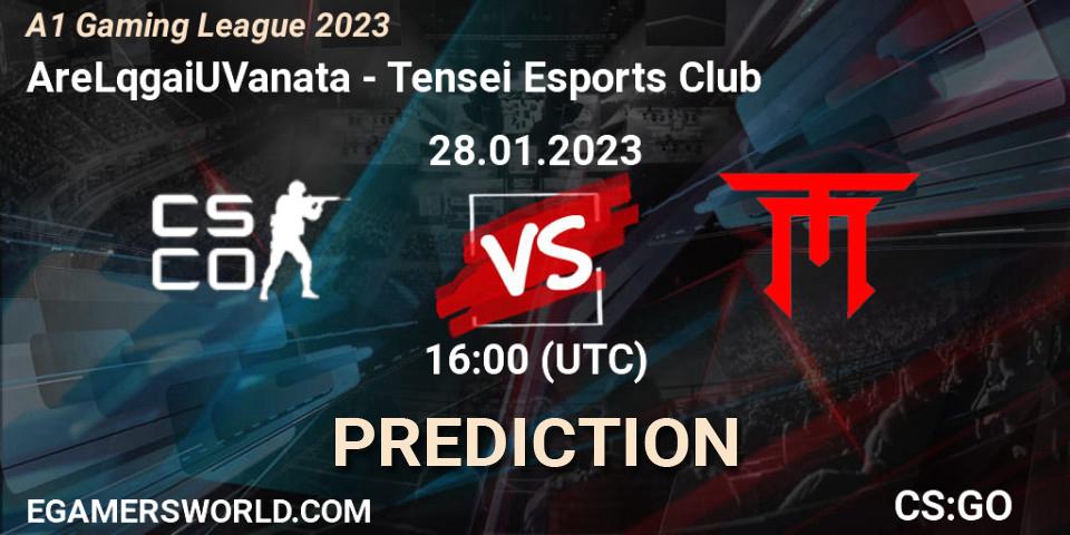 Pronóstico AreLqgaiUVanata - Tensei Esports Club. 28.01.23, CS2 (CS:GO), A1 Gaming League 2023