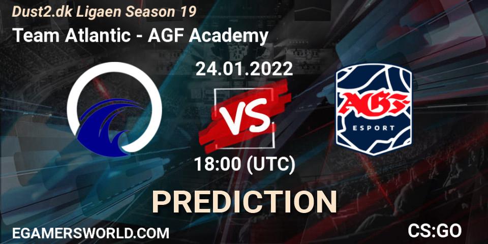 Pronóstico Team Atlantic - AGF Academy. 25.01.2022 at 19:00, Counter-Strike (CS2), Dust2.dk Ligaen Season 19