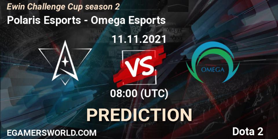 Pronóstico Polaris Esports - Omega Esports. 11.11.2021 at 08:39, Dota 2, Ewin Challenge Cup season 2
