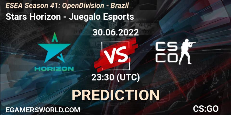Pronóstico Stars Horizon - Juegalo Esports. 30.06.2022 at 23:00, Counter-Strike (CS2), ESEA Season 41: Open Division - Brazil