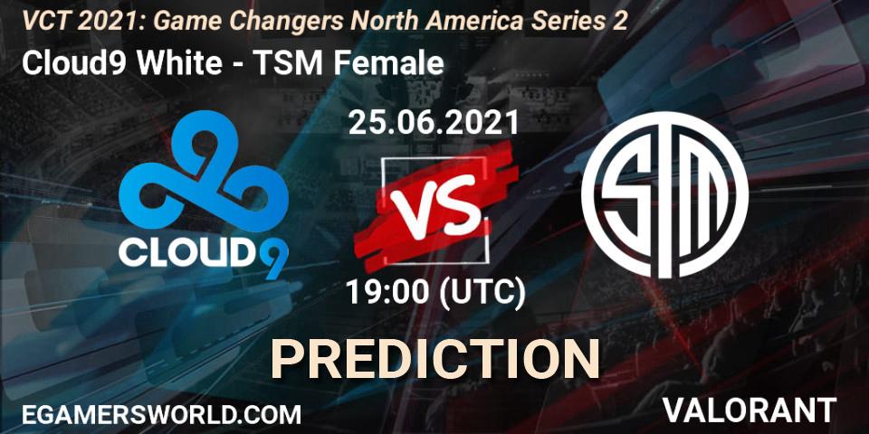 Pronóstico Cloud9 White - TSM Female. 25.06.2021 at 19:00, VALORANT, VCT 2021: Game Changers North America Series 2