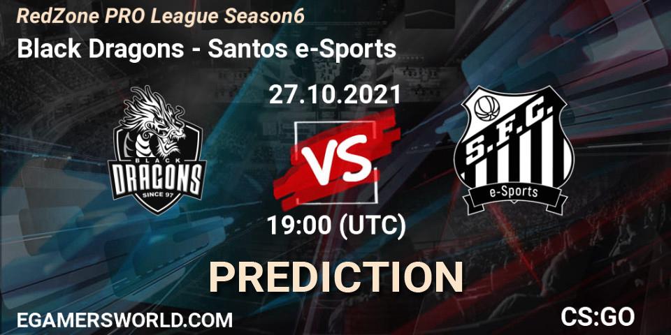 Pronóstico Black Dragons - Santos e-Sports. 27.10.2021 at 19:00, Counter-Strike (CS2), RedZone PRO League Season 6
