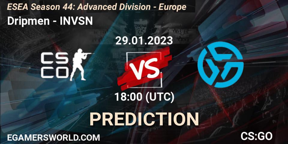 Pronóstico Dripmen - INVSN. 05.02.23, CS2 (CS:GO), ESEA Season 44: Advanced Division - Europe
