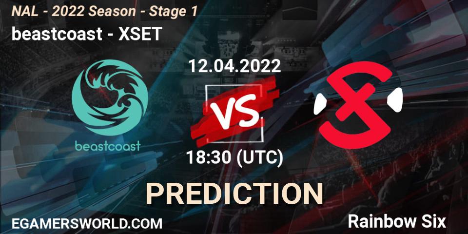 Pronóstico beastcoast - XSET. 12.04.2022 at 18:30, Rainbow Six, NAL - Season 2022 - Stage 1