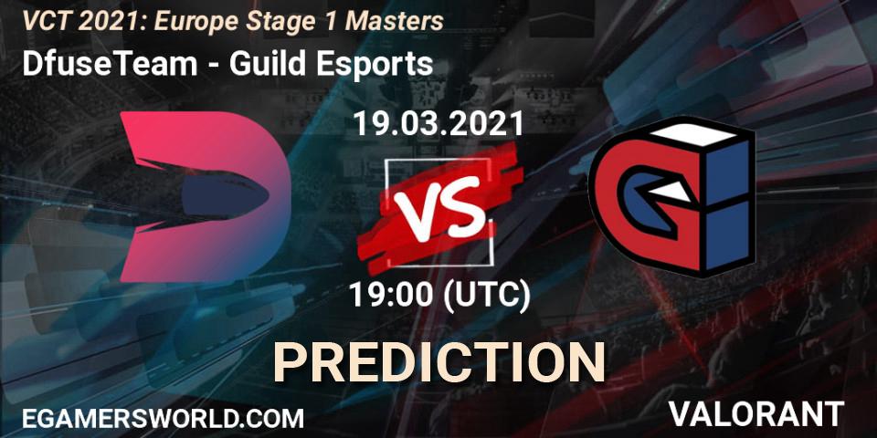 Pronóstico DfuseTeam - Guild Esports. 19.03.2021 at 19:00, VALORANT, VCT 2021: Europe Stage 1 Masters