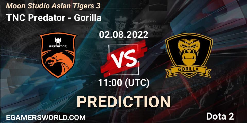 Pronóstico TNC Predator - Gorilla. 02.08.2022 at 10:59, Dota 2, Moon Studio Asian Tigers 3