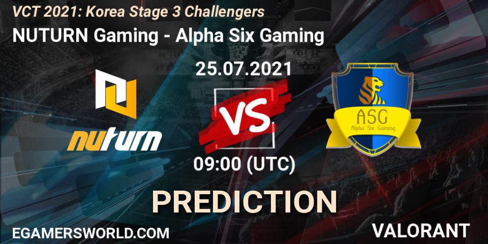 Pronóstico NUTURN Gaming - Alpha Six Gaming. 25.07.2021 at 09:00, VALORANT, VCT 2021: Korea Stage 3 Challengers