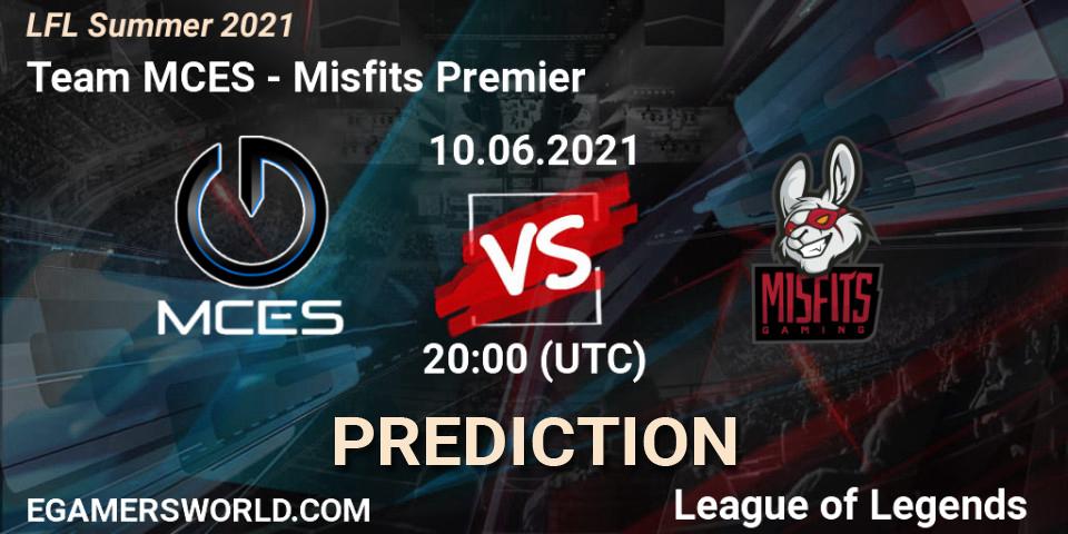 Pronóstico Team MCES - Misfits Premier. 10.06.2021 at 20:00, LoL, LFL Summer 2021