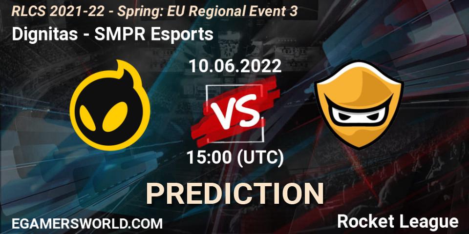 Pronóstico Dignitas - SMPR Esports. 10.06.2022 at 15:00, Rocket League, RLCS 2021-22 - Spring: EU Regional Event 3
