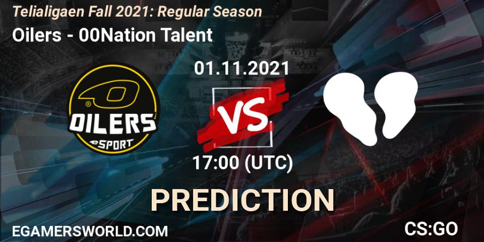 Pronóstico Oilers - 00Nation Talent. 01.11.2021 at 17:00, Counter-Strike (CS2), Telialigaen Fall 2021: Regular Season