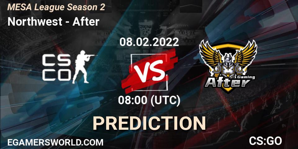 Pronóstico Northwest - After. 08.02.2022 at 08:00, Counter-Strike (CS2), MESA League Season 2