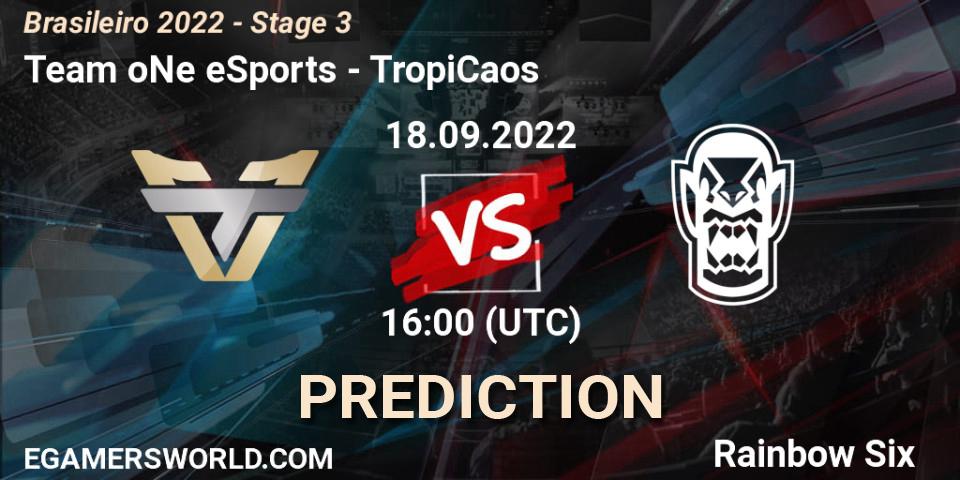 Pronóstico Team oNe eSports - TropiCaos. 18.09.2022 at 16:00, Rainbow Six, Brasileirão 2022 - Stage 3
