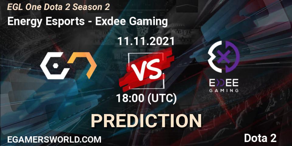 Pronóstico Energy Esports - Exdee Gaming. 04.12.2021 at 12:29, Dota 2, EGL One Dota 2 Season 2