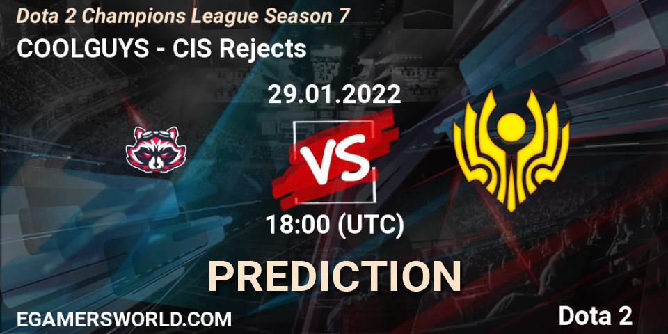 Pronóstico NO SORRY - CIS Rejects. 29.01.2022 at 18:06, Dota 2, Dota 2 Champions League 2022 Season 7