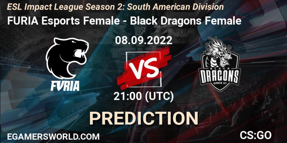 Pronóstico FURIA Esports Female - Black Dragons Female. 08.09.2022 at 21:00, Counter-Strike (CS2), ESL Impact League Season 2: South American Division