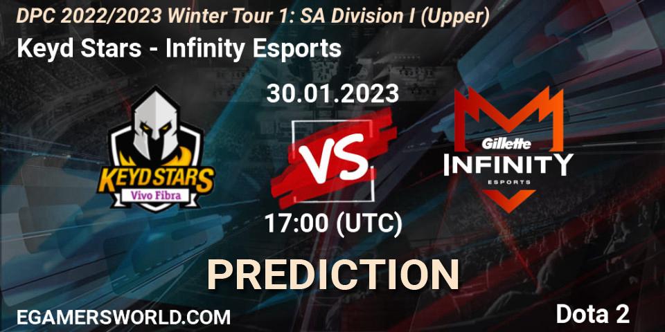 Pronóstico Keyd Stars - Infinity Esports. 30.01.2023 at 17:00, Dota 2, DPC 2022/2023 Winter Tour 1: SA Division I (Upper) 