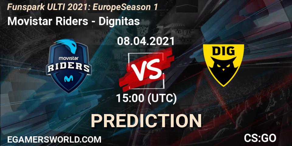 Pronóstico Movistar Riders - Dignitas. 08.04.2021 at 12:45, Counter-Strike (CS2), Funspark ULTI 2021: Europe Season 1