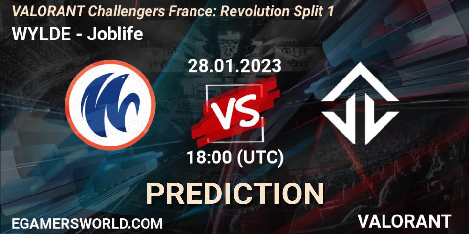 Pronóstico WYLDE - Joblife. 28.01.23, VALORANT, VALORANT Challengers 2023 France: Revolution Split 1
